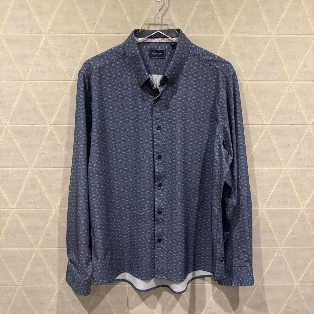 7Diamonds 4 Way Stretch Button Up Shirt Men's XL